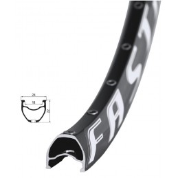 Exal XL 25 26" 36H (559-25) juodas 